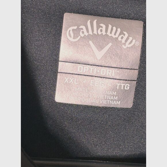 Callaway Polo Shirt Men's‎ 2xl  Navy Blue Opti Dri  Stretch - Picture 4 of 4